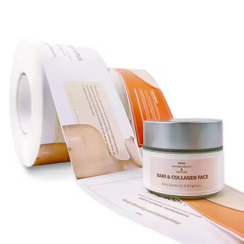 Luxury Skincare Jars - Label Vinyl Mewah Kustom｜Pencetakan Logo Tahan