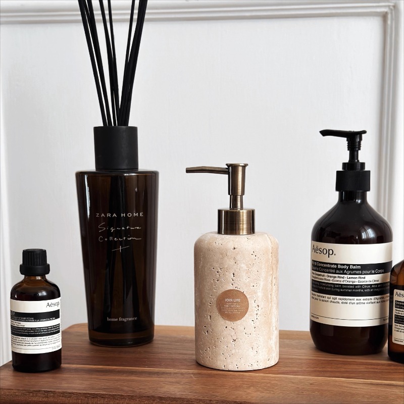 Luxury Skincare Jars - Dispenser Lotion Batu Alam, Botol Sabun