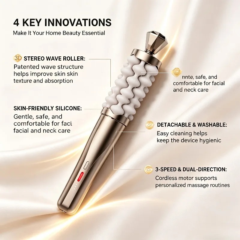 Tongkat Pijat Wajah dan Leher  - Luxury Skincare Devices ulasan dan harga