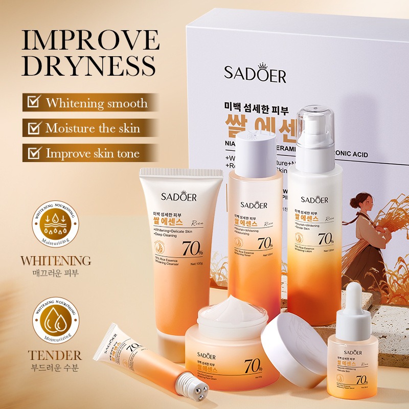 70% Beras Pelembap Anti-Kerut  - Luxury Skincare Kit ulasan dan harga