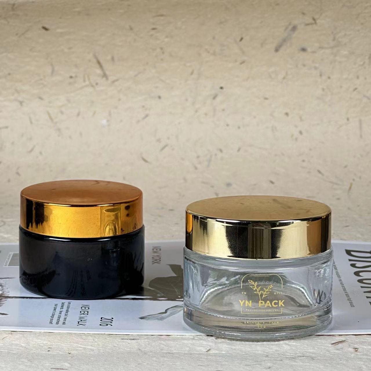 Stoples kaca mewah grosir kaca - Luxury Skincare Jars ulasan dan harga