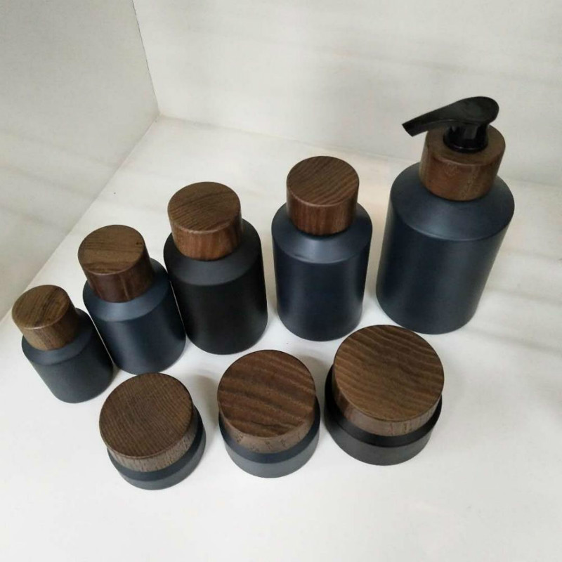 60 pcs botol krim kaca matte h - Luxury Skincare Jars ulasan dan harga