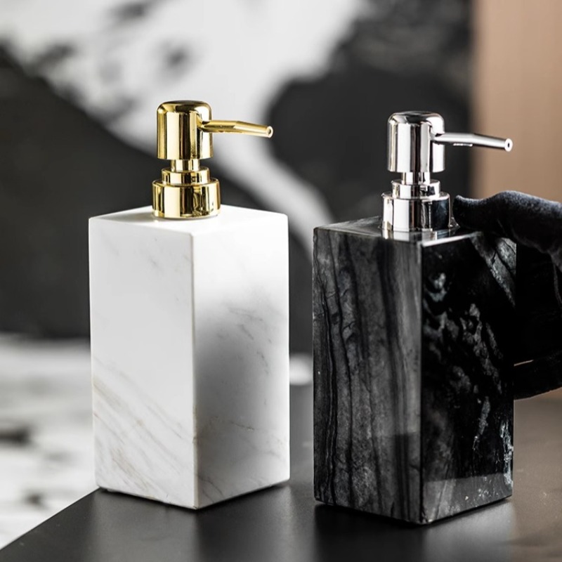 Botol Dispenser Sabun Marmer A - Luxury Skincare Jars ulasan dan harga