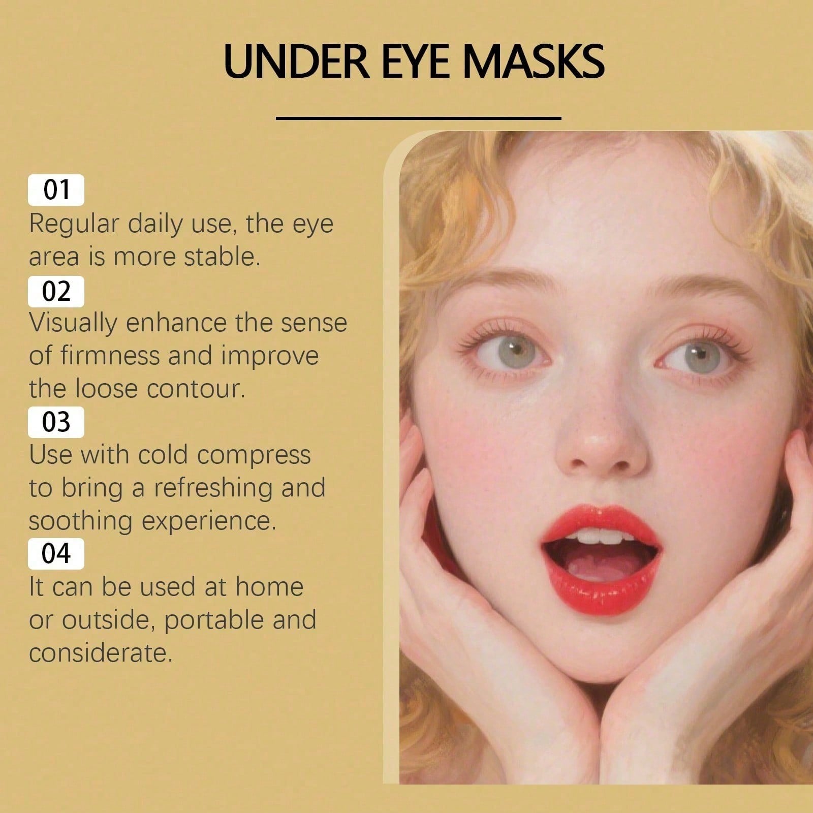 Masker Mata Emas 24K, 60 Patch - Luxury Skincare Line ulasan dan harga
