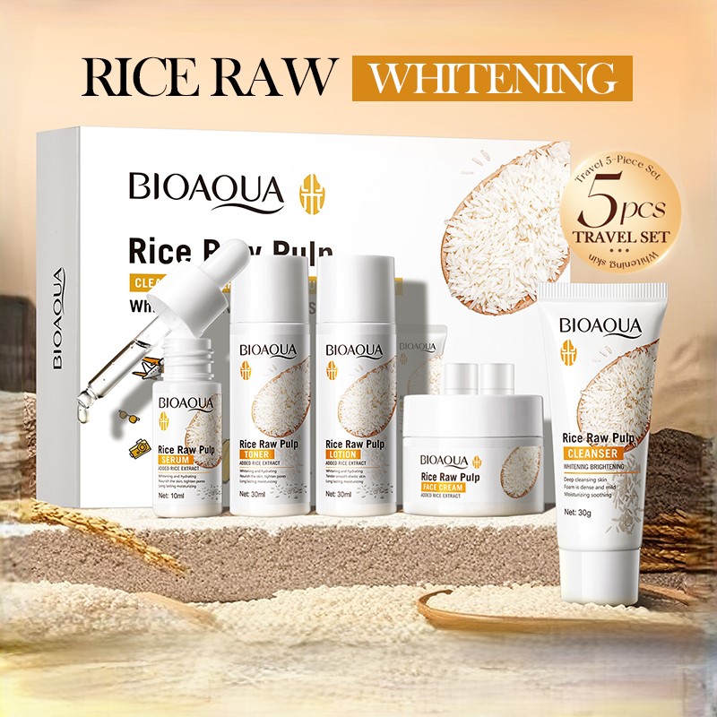 Set Perawatan Kulit Rice Puree - Luxury Skincare Kit ulasan dan harga